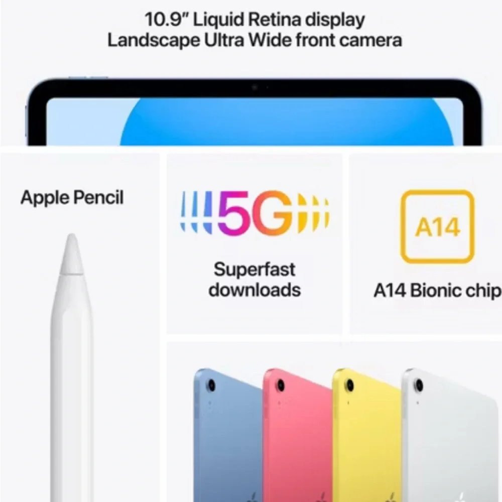 Apple iPad 10.9-inch Wi-Fi (2022, 10th generation)